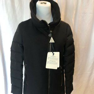 Moncler Womens Aglaia Wool Down Quilted Coat Jacket NWT Size 0 XS Black $1600